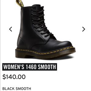 Black Nappa 1460 Doc Martens